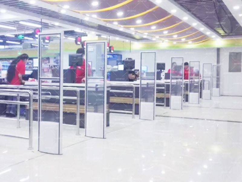 Cubic beauty AM6208 zařízení proti krádeži nainstalované v supermarketu