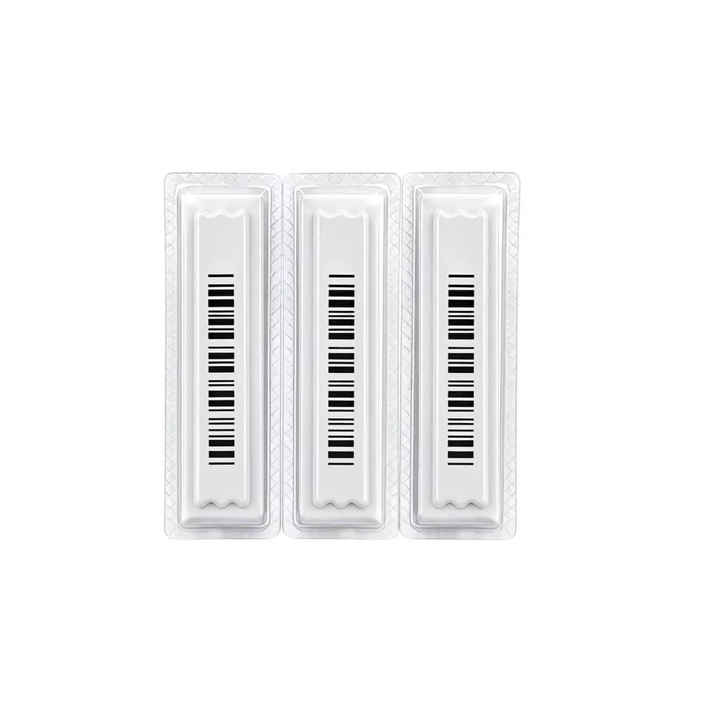 LiFangmei Technology AM Soft Label: 45×11 mm, jednorázové, vhodné pro ochranu proti krádeži čisticích a hygienických prostředků v supermarketech